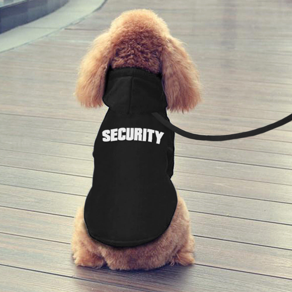 New pet hoodie, outerwear, Security printed hoodie, dog clothing for autumn and winter - Korvel