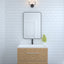 Matte Black Aluminum Frame Bathroom Wall Mirror 24x36
