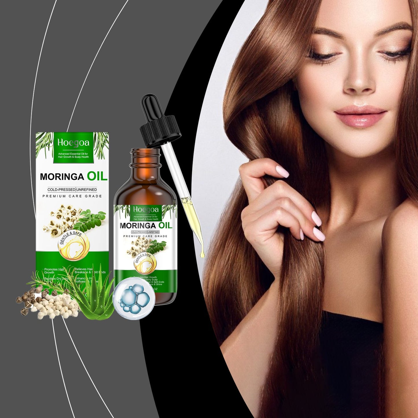 Aceite Esencial de Semilla de Moringa para el Cuidado del Cabello de Lujo