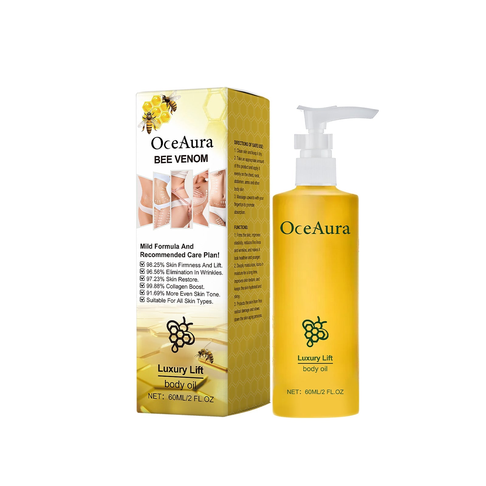 Body Skin Firming Care Oil Nourishes smooth skin Moisturizing Moisturizing Massage Body oil - Korvel
