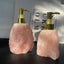 Distributeur de bouteille à pression en pierre cristalline rose naturelle - 30 ml