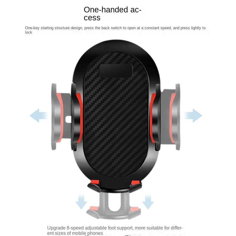 Long Rod Automatic Lock Car Phone Holder Telescopic Suction Cup Mount for Car Air Vent Lazy Live Streaming - Korvel