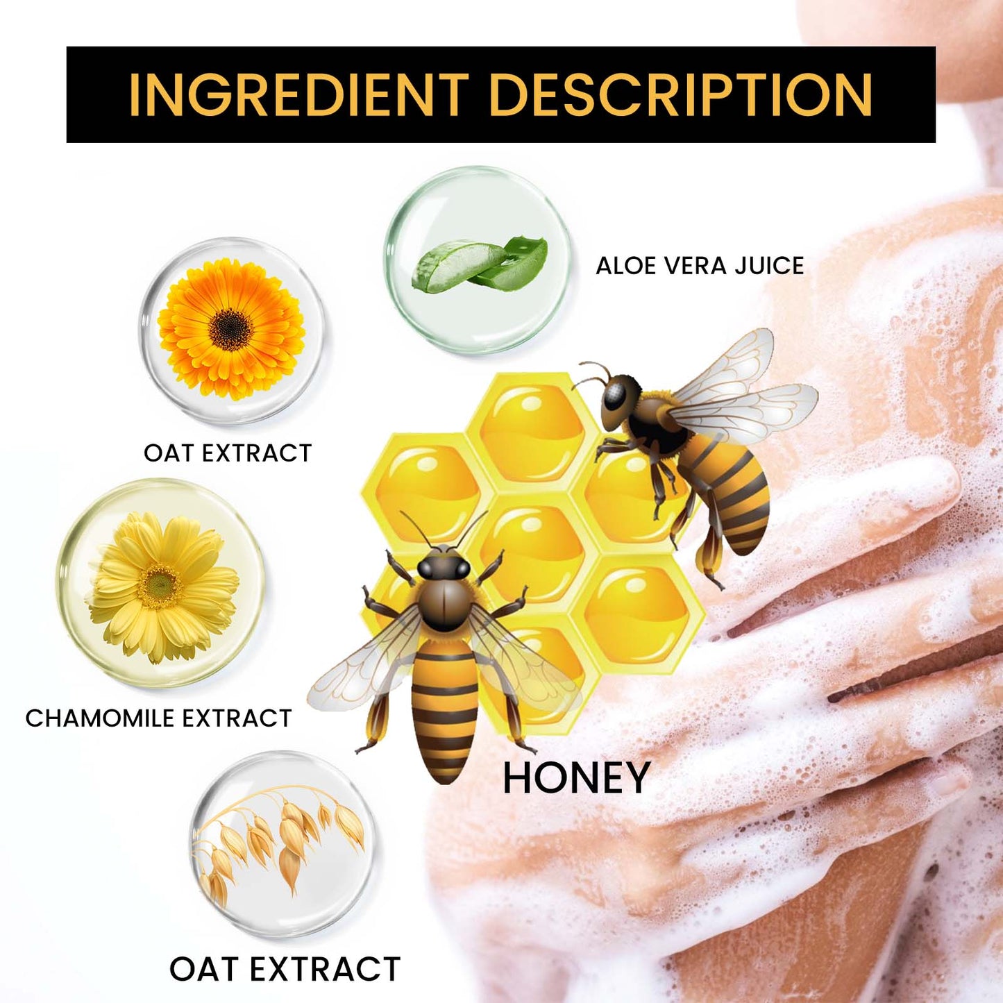 Premium Honey Body Wash for Nourishing Cleansing