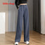 Women Chic Office Wear Straight Pants
