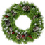 Christmas Tree Artificial Christmas 4-piece Set, including flower wreath, flower wreath, and 2 entrance trees, with LED lights - Korvel