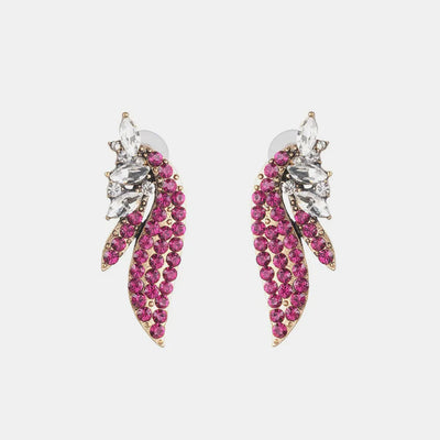 Alloy Glass Stone Stud Earrings - Korvel