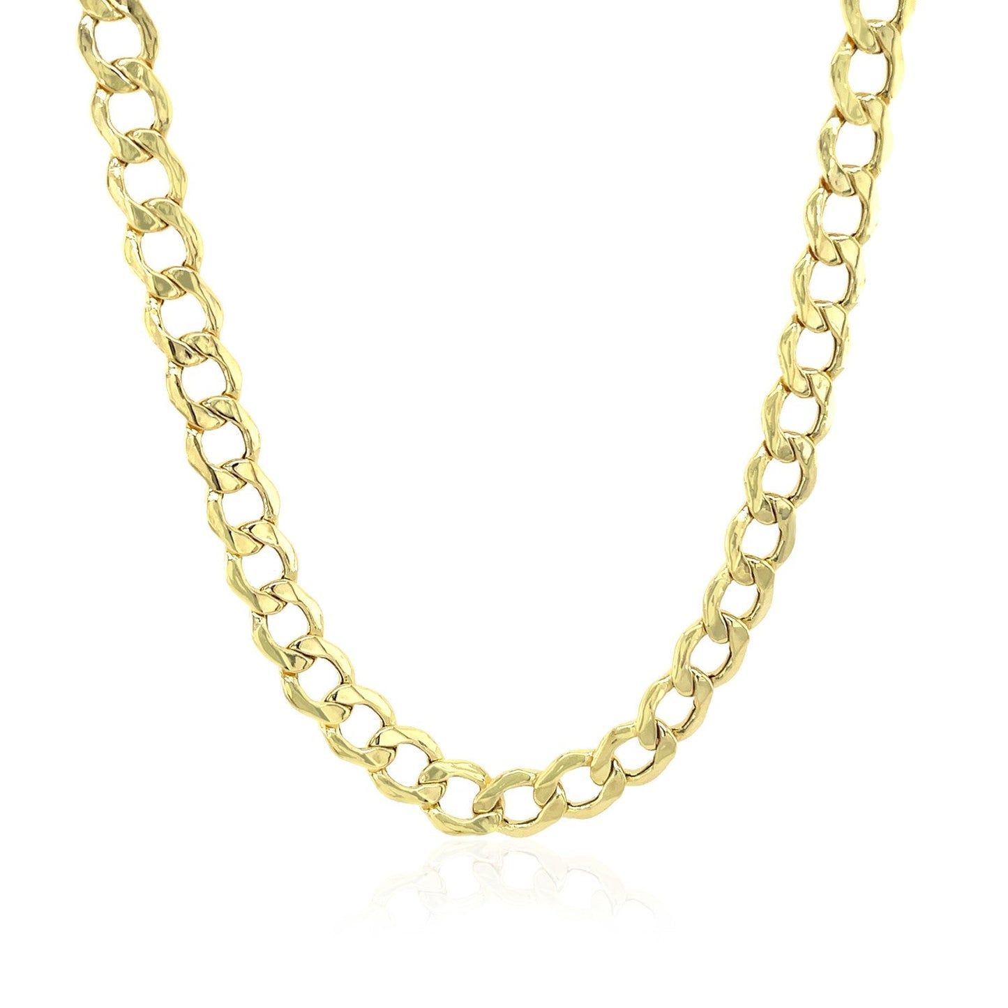 5.3mm 10k Yellow Gold Curb Chain Necklace