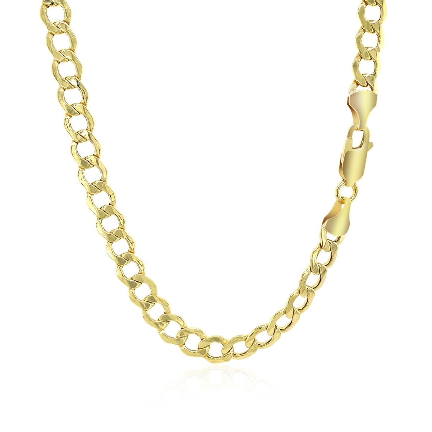 5.3mm 10k Yellow Gold Curb Chain Necklace