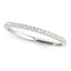 14k White Gold Round Thin Diamond Wedding Band