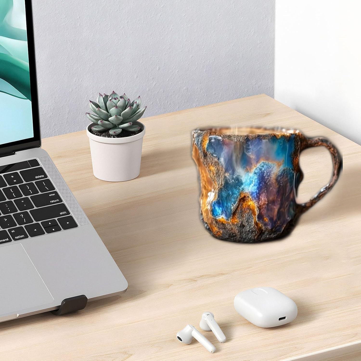 Imitation mineral resin crystal coffee cup - Korvel