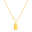 Collier en Plaque Or Jaune 14K avec Médaillon