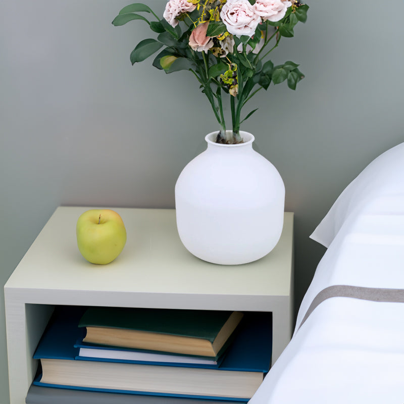 Elegant Matte Black Metal Vase for Home Decor