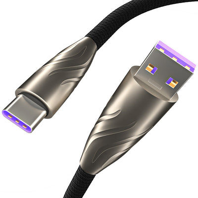 5AType-c zinc alloy fast charging data cable suitable for Android charging Xiaomi Huawei phone fast charging cable durable - Korvel