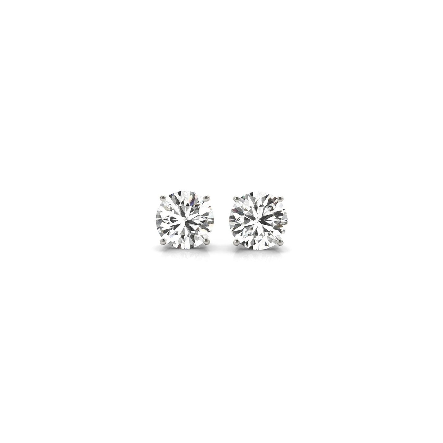 1 cttw Certified IGI Lab Grown Round Diamond Stud Earrings in 14k White Gold