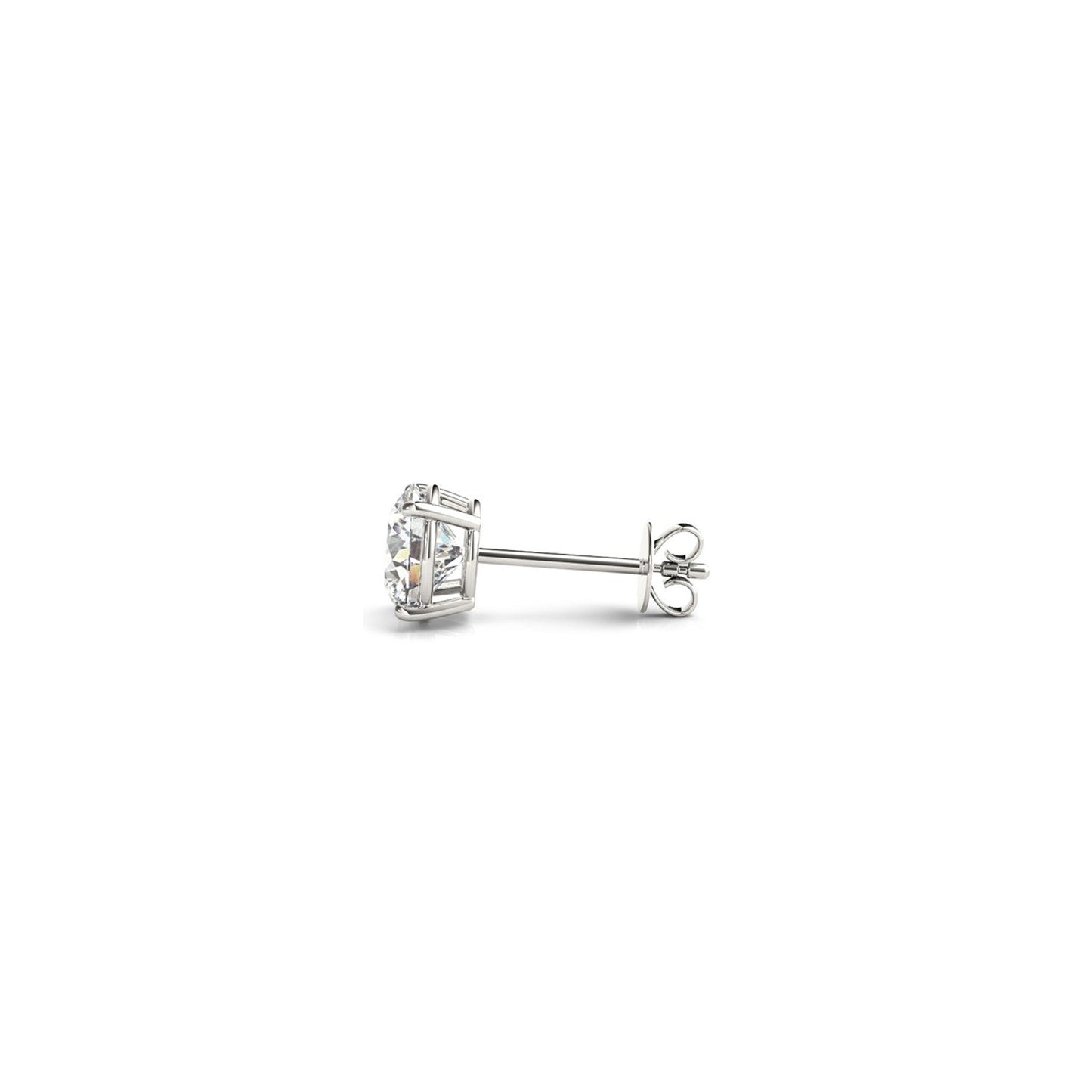 1 cttw Certified IGI Lab Grown Round Diamond Stud Earrings in 14k White Gold