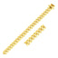 Pulsera Sólida Clásica Miami Cuban de Oro Amarillo de 14k - 8.25mm
