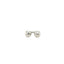 14k White Gold Faceted Ball Earrings