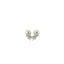 14k White Gold Faceted Ball Earrings