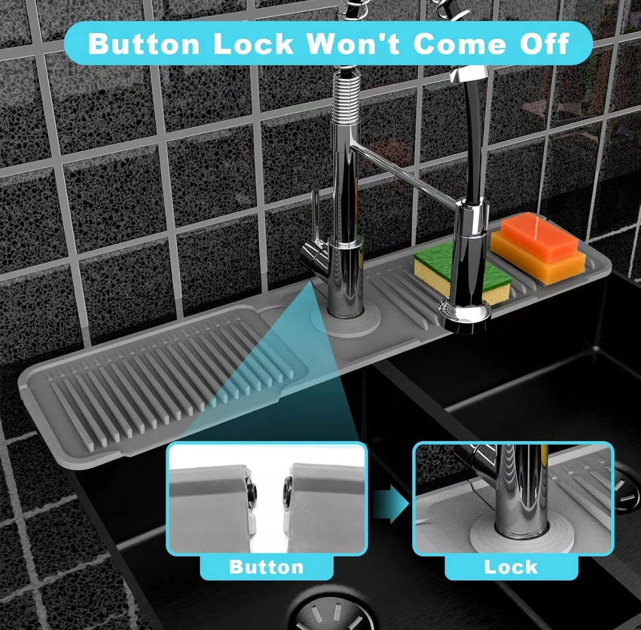 Faucet Guard Mat - Premium Silicone Sink Accessory