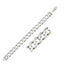 Bracelet en argent sterling plaqué rhodium - 11,6 mm