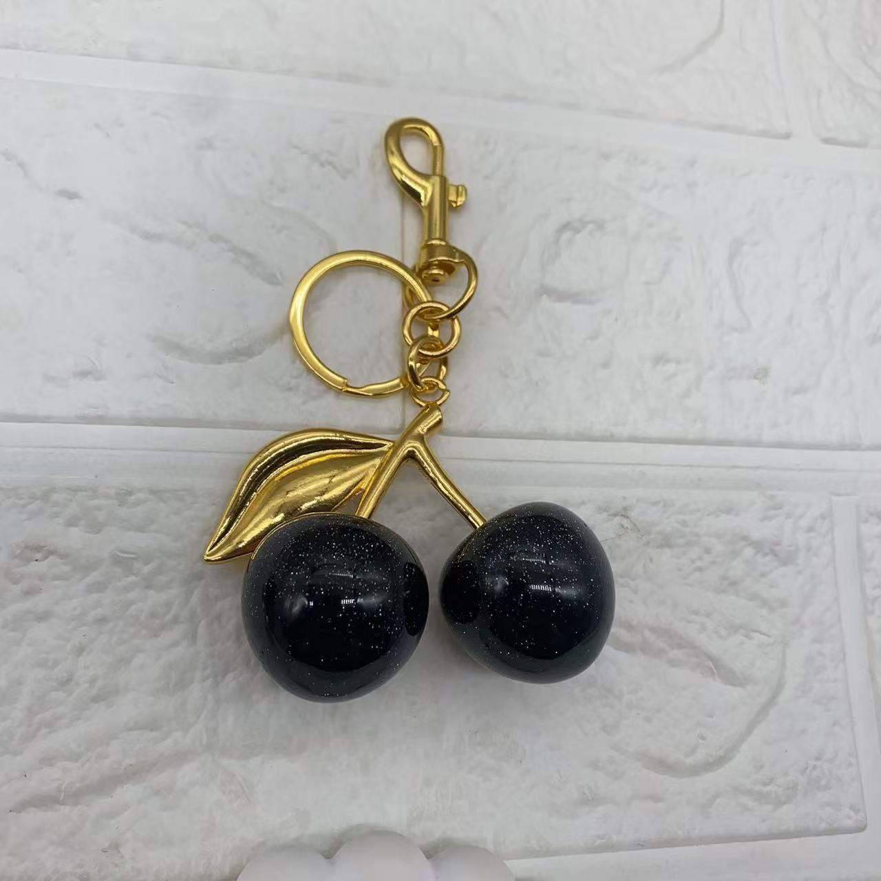 Cherry car keychain high-end women's bag pendant backpack pendant Christmas Halloween - Korvel
