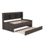 Twin Size Wooden Captain Bed with Storage and Trundle - Antique Gray