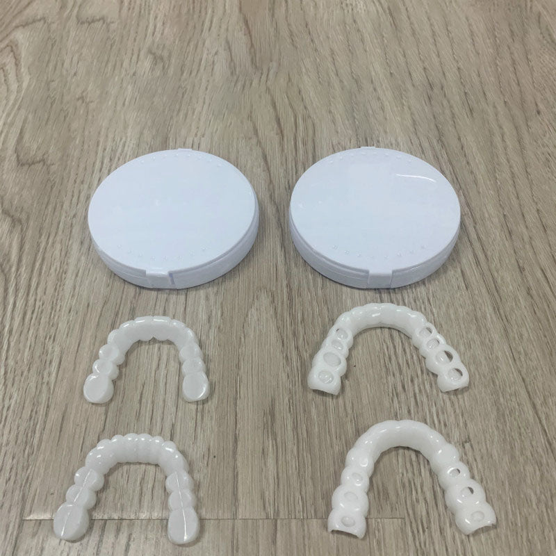 Upper Teeth And Lower Teeth Simulation Braces Non-Porous Braces Whitening Sleeves Second-Generation Silicone Simulation Teeth Dentures - Korvel