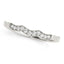 Anillo de boda de diamantes milgrain de oro blanco de 14k estilo ola