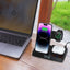 Station de charge sans fil 4-en-1 avec horloge pour appareils Apple