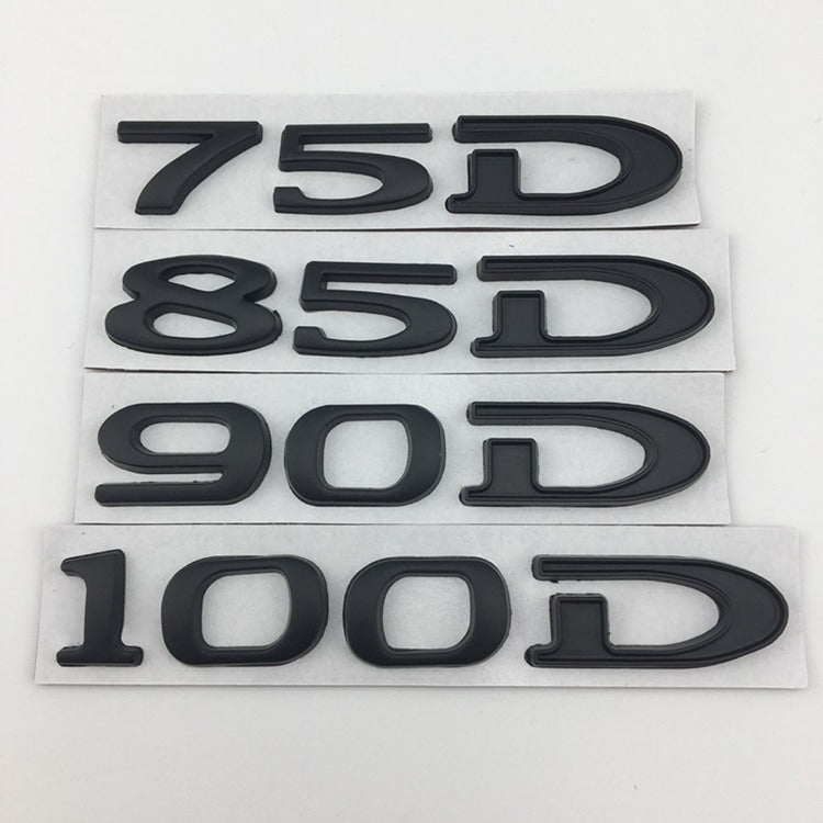 Premium Metal Tail Label Sticker for Tesla Models