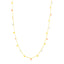 Collar de Tri Color de 14K con Círculos Colgantes