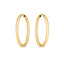 Boucles d'oreilles ovales en or jaune 14 carats sans fin