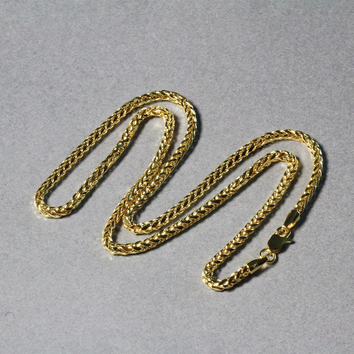 14k Yellow Gold Lite Diamond Cut Round Franco Chain - 2.7mm