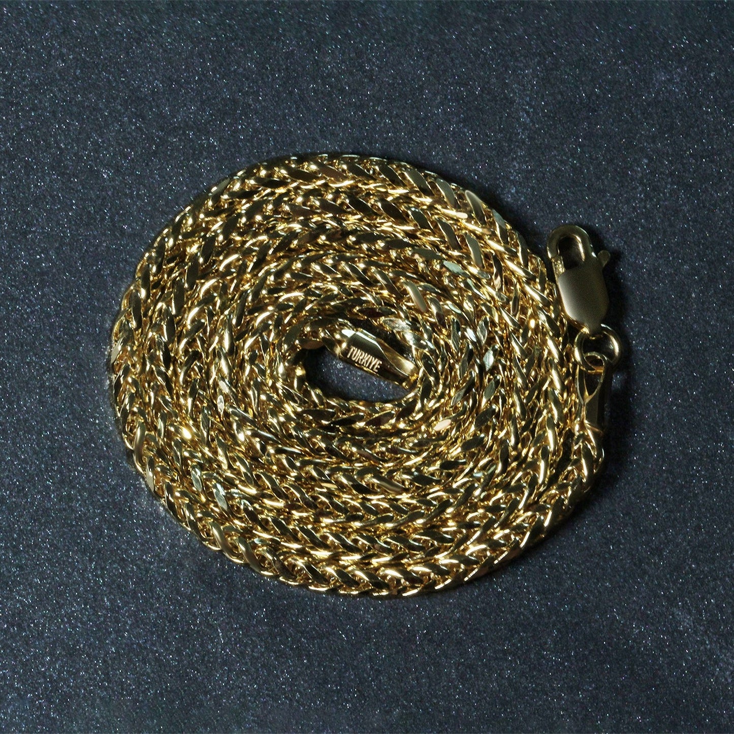 14k Yellow Gold Lite Diamond Cut Round Franco Chain - 2.7mm