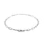 Bracelet de cheville en or blanc 14k avec maillons ovales martelés