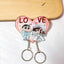 Crayon Shin chan couple keychain refrigerator sticker Simpson family flying house travel notes mobile castle couple pendant - Korvel