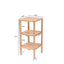 3-Tier Birch Bathroom Shelf, Narrow Shelving Unit, Multifunctional Storage Rack, Corner Rack, for Kitchen, Living Room - Korvel