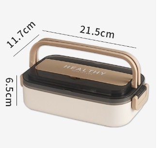 Microwave-heatable 316 stainless steel sealed single-layer compartment insulation lunch box lunch box bento box - Korvel