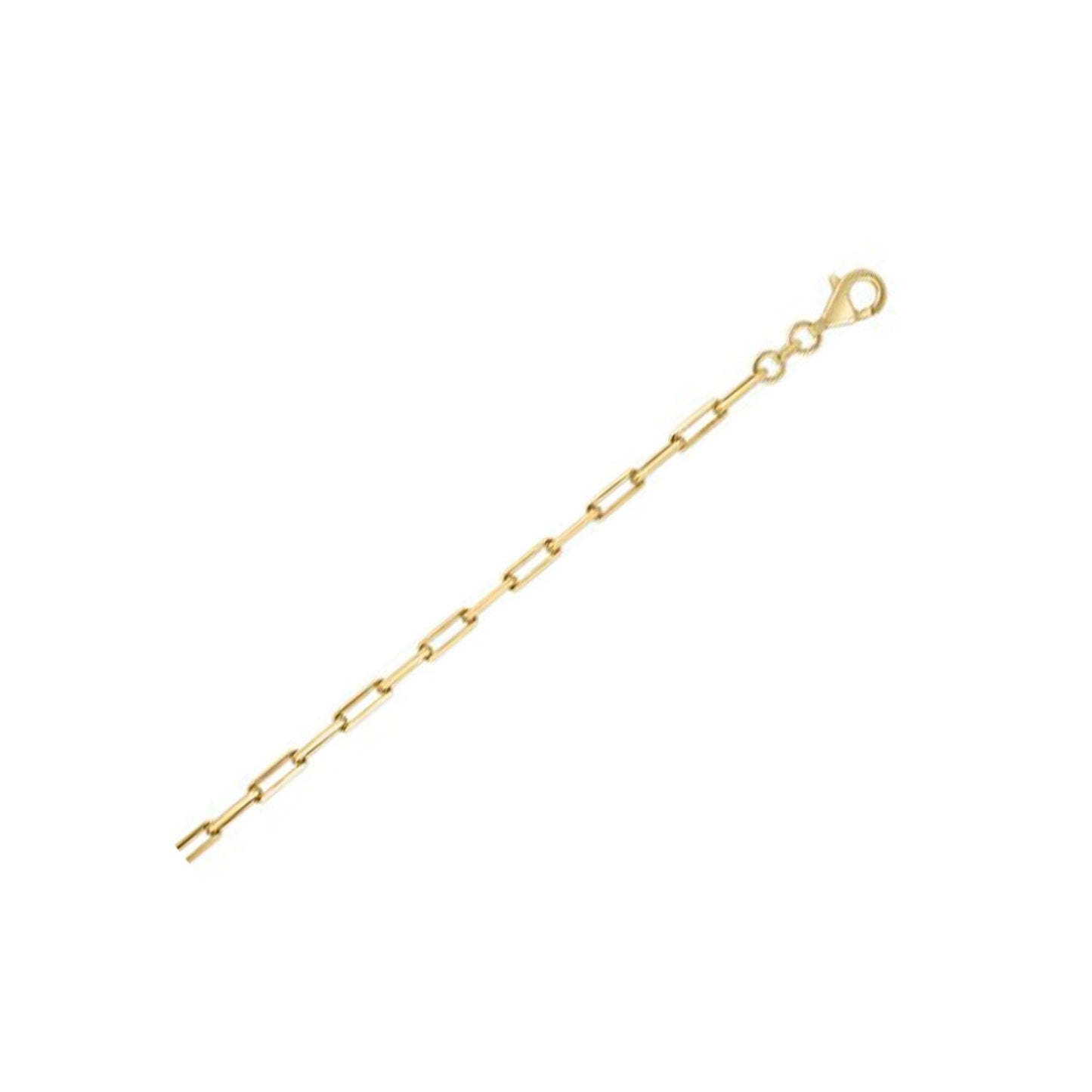 Sterling Silver Gold Plated Paperclip Chain Necklace