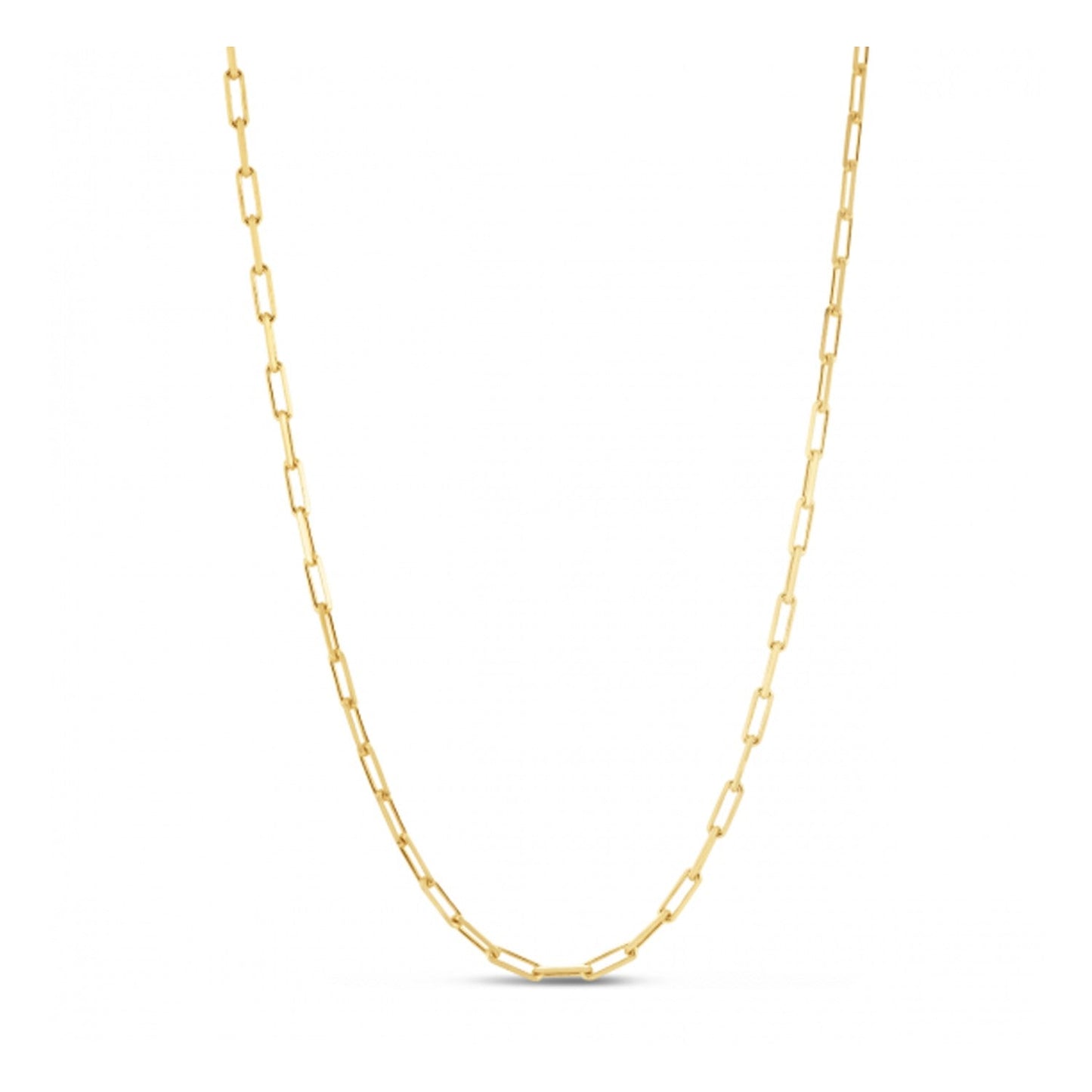 Sterling Silver Gold Plated Paperclip Chain Necklace