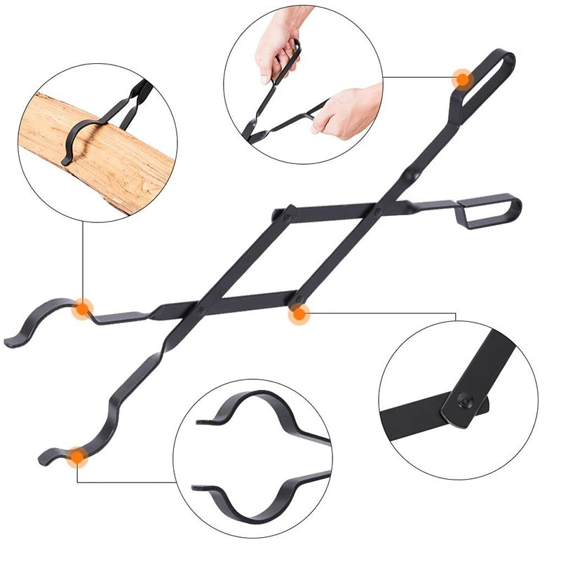 The Grizzly Grabber Fire Tongs are 26 - inch, heavy - duty, rust - resistant tools for camping and indoor/outdoor use. - Korvel