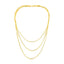 14k Yellow Gold Three Strand Herringbone Chain Necklace