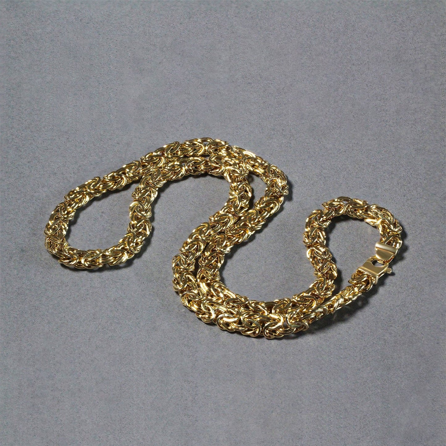 Collier en Chaîne Motif Byzantin en Or Jaune 14k