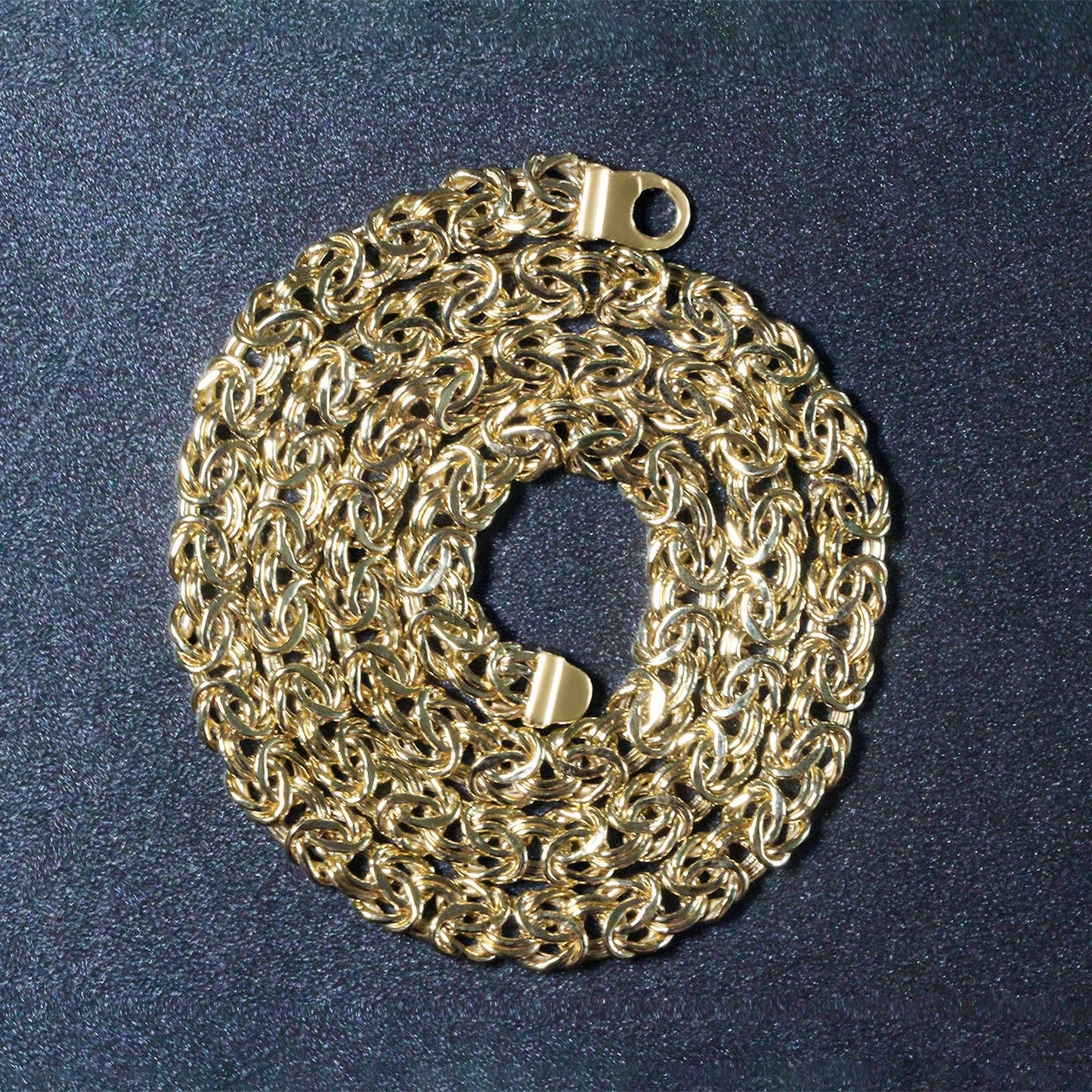 Collier en Chaîne Motif Byzantin en Or Jaune 14k