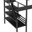 Metal Loft Bed Frame with Desk  No Box Spring Needed Twin Black - Korvel