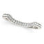 Bague de mariage en diamant pavé courbé en or blanc 14k