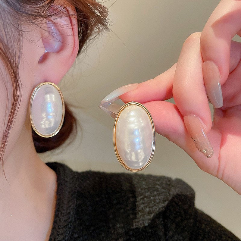 Oval Pearl Necklace for Women Jewelry French Fashion New Style Luxury Collar Chain Necklaces - Korvel