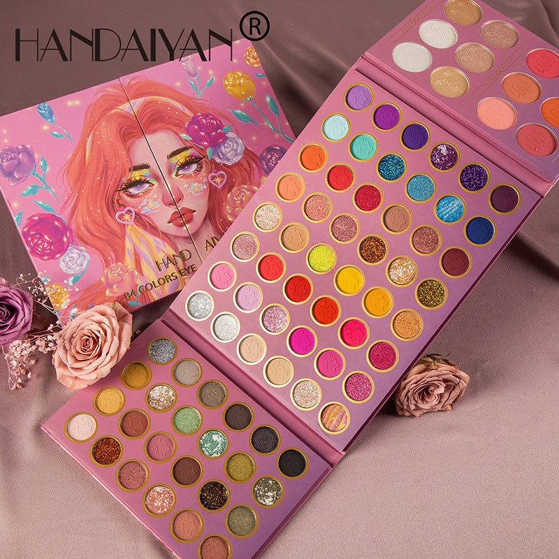 HANDAIYAN 84 Color Makeup Palette - Eye Shadow, Blush & Highlight Set