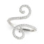 14k White Gold Diamond Open Flourish Style Engagement Ring