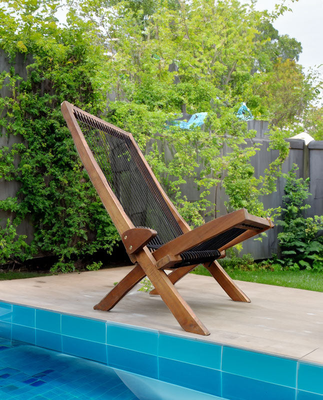 folding roping wood chair - Korvel